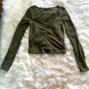 Olive green sweater shirt